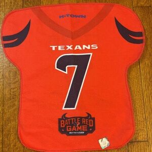 Texans Battle Red Game Jersey Bib towel Stroud 7